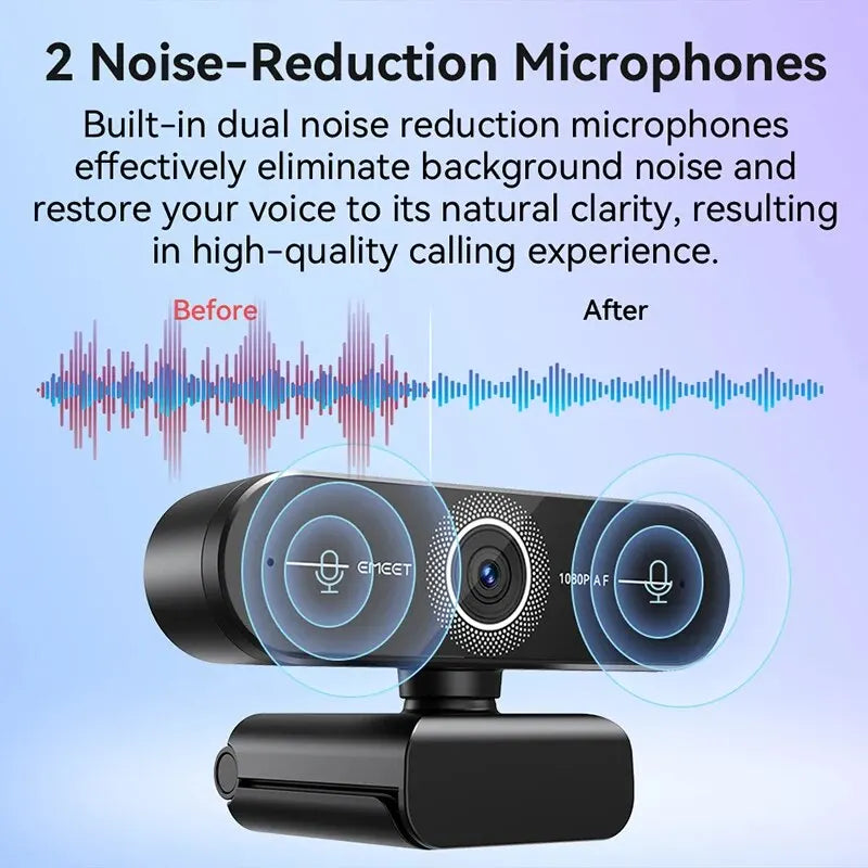 4K Webcam 1440P 2K Web Camera 1080P  C60E Autofocus USB Computer Camera for Living/ Video Call/ Conference