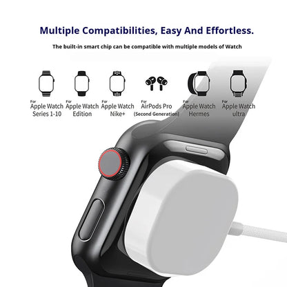 Magnetic Wireless Fast Charger for Apple Watch Series 10 9 8 7 6 5 4 3 2 1 Ultra Hermes Edition Portable Iwatch Charging Cable