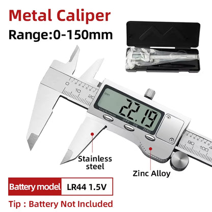 Digital Pachometer Metal Caliper Professional Vernier Caliber Measuring Tools Woodworking Thick Gauge Depth Electronic Ruler