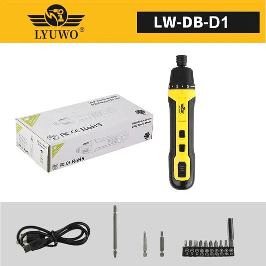 Mini Cordless Electric Screwdriver Rechargeable 1300Mah Adjustment Power Drill Multi-Function Disassembly Torque Repair Tools