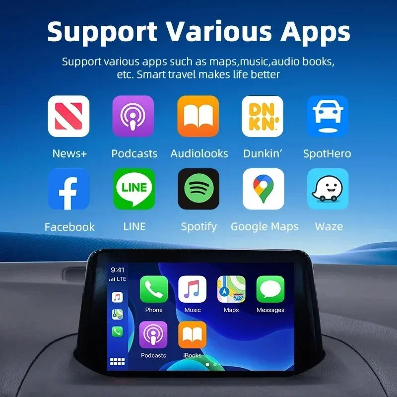 2025 NEW Wireless Carplay Adapter Android Auto 2In 1 Smart Dongle WIFI for Iphone Android Phone for Volvo Benz Mg Kia Chery VW