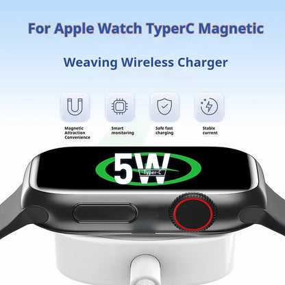 Magnetic Wireless Fast Charger for Apple Watch Series 10 9 8 7 6 5 4 3 2 1 Ultra Hermes Edition Portable Iwatch Charging Cable