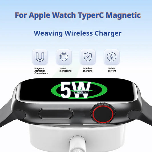 Magnetic Wireless Fast Charger for Apple Watch Series 10 9 8 7 6 5 4 3 2 1 Ultra Hermes Edition Portable Iwatch Charging Cable